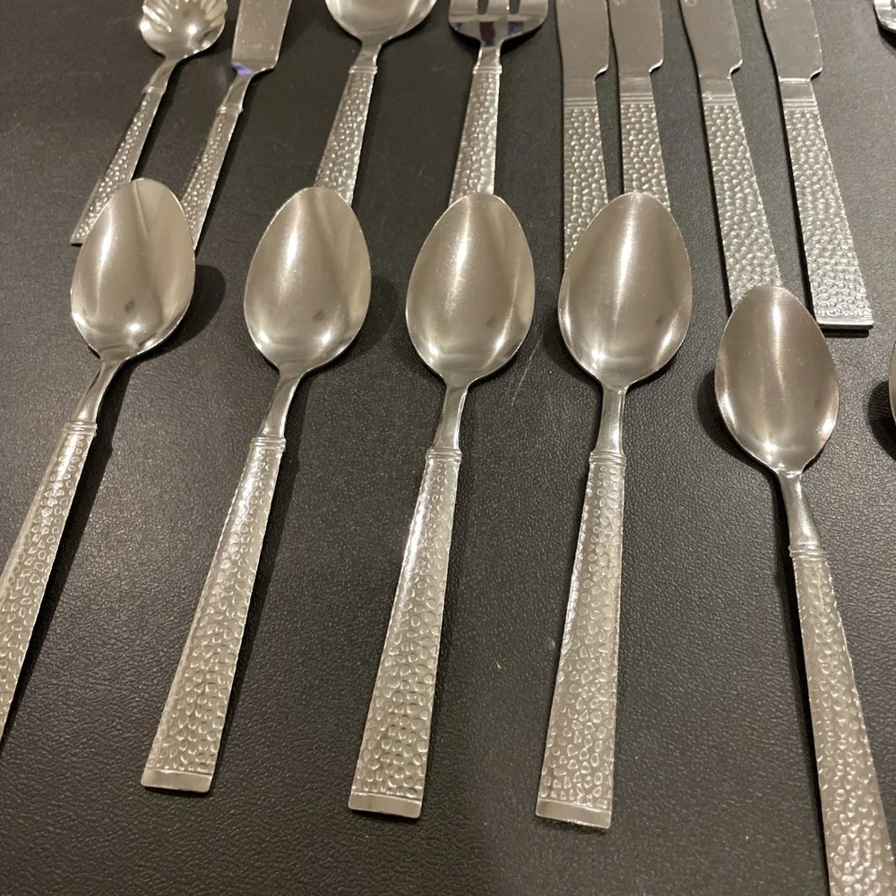 Gibson Everyday Hammered Stainless‎ Mixed Flatware Replacements Set Of 23